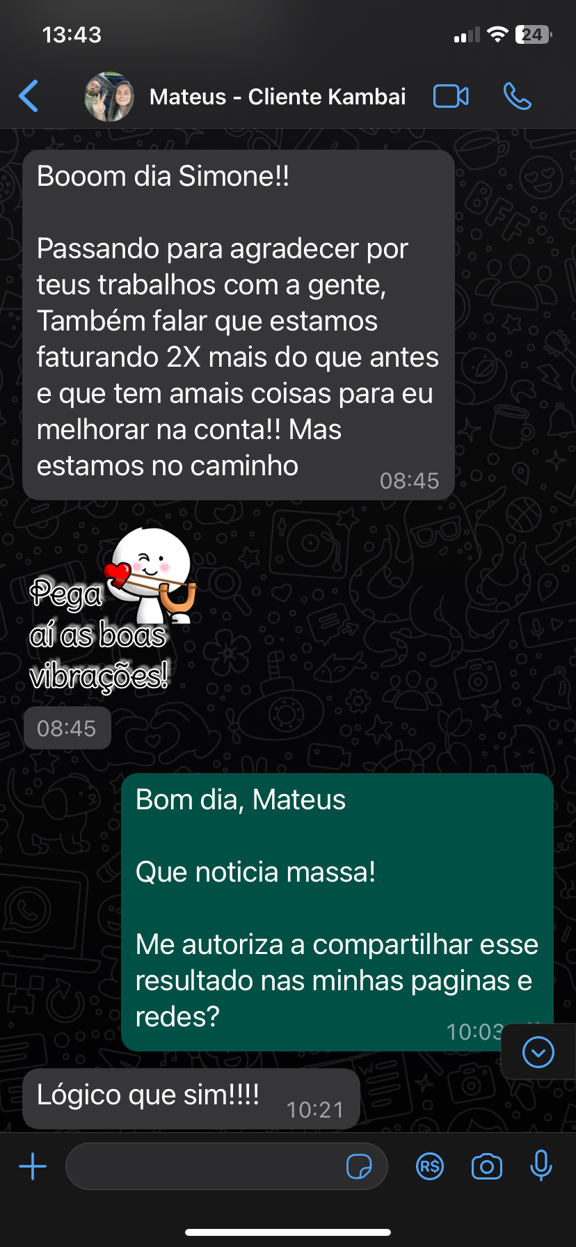 Cliente Mateus — faturando 2x mais