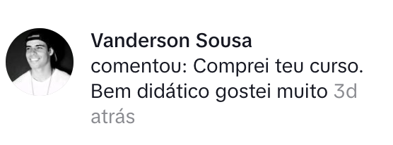 Vanderson Sousa — comprou o curso